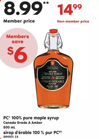Valu-mart Pc 100% pure maple syrup offer