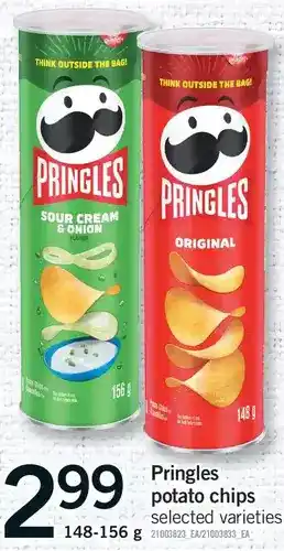 Fortinos Pringles potato chips offer