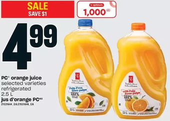 Independent Grocer Pc orange juice offer