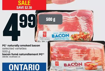 Valu-mart Pc naturally smoked bacon offer