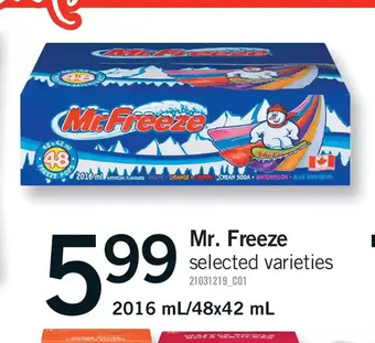 Fortinos Mr. freeze offer