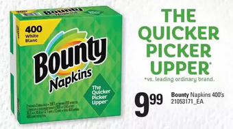 Loblaws Bounty napkins offer