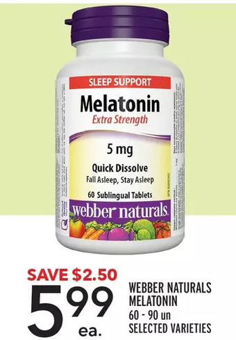 Metro Webber naturals melatonin offer