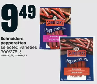 Loblaws Schneiders pepperettes offer