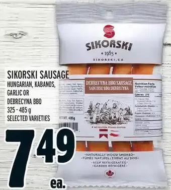 Metro Sikorski sausage offer
