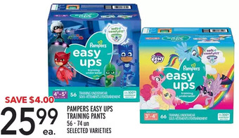 Metro Pampers easy ups training pants offer