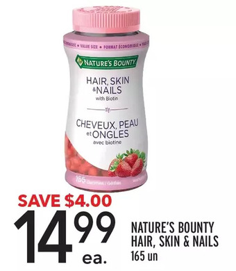 Metro Nature's bounty hair, skin & nails offer