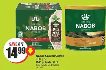 FreshCo Nabob ground coffee or k-cup pods offer