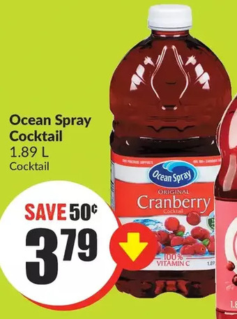 FreshCo Ocean spray cocktail offer