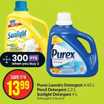 FreshCo Purex laundry detergent | persil detergent | sunlight detergent offer