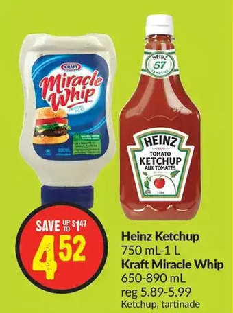 FreshCo Heinz ketchup | kraft miracle whip offer