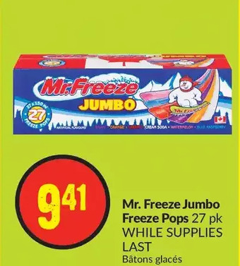 FreshCo Mr. freeze jumbo freeze pops offer