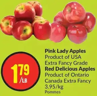 FreshCo Pink lady apples | red delicious apples offer