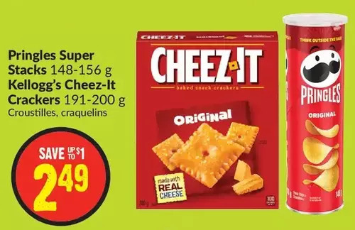 Pringles super stacks | kellogg's cheez-it crackers offer at FreshCo