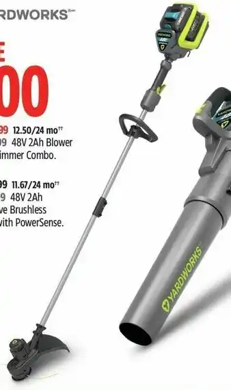 Canadian Tire YARDWORKS 48V 2Ah Direct-Drive Brushless Trimmer with PowerSense. 60-1913-8. offer
