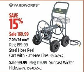 Canadian Tire YARDWORKS Steel Hose Reel Cart with Flat-Free Tires. 59-3489-2. offer