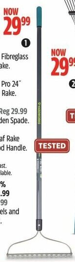 Canadian Tire YARDWORKS Fibreglass 14 Tine Bow Rake. offer