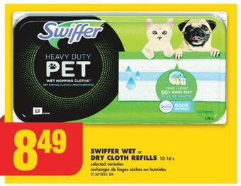 No Frills Swiffer wet or dry cloth refills 10-16's offer