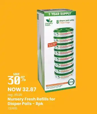 Babies 'R' Us Munchkin nursery fresh refills for diaper pails - 8 pack offer