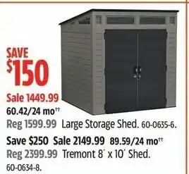 Canadian Tire Large Storage Shed. 60-0635-6. offer