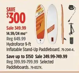 Canadian Tire Hydroforce 9-ft Inflatable Stand-Up Paddleboard. 79-2041-4. offer