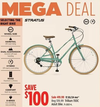 Canadian Tire StratusTrillium 700C Adult Bike. 71-2057-4. offer