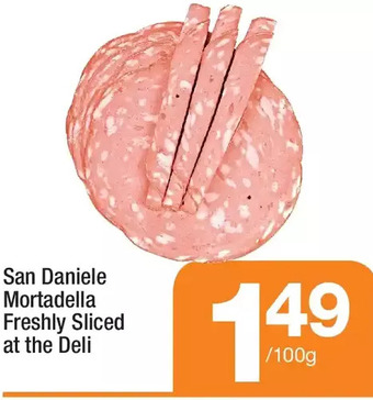 Highland Farms San daniele mortadella freshly sliced at the deli offer