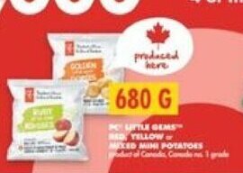No Frills PC LITTLE GEMS RED, YELLOW OR MIXED MINI POTATOES 680 G offer
