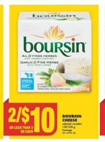 No Frills BOURSIN CHEESE offer