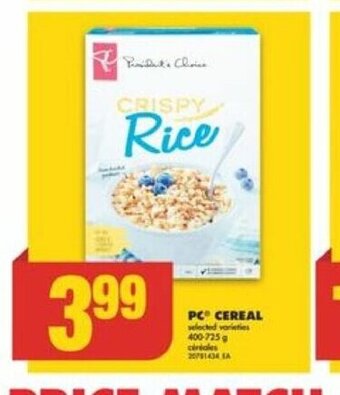 No Frills PC CEREAL offer