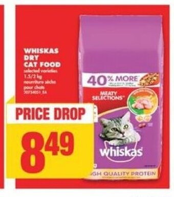 No Frills WHISKAS DRY CAT FOOD offer