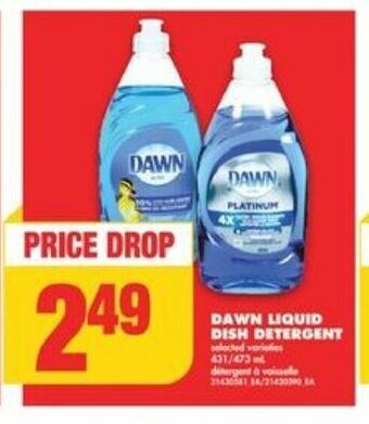 No Frills DAWN LIQUID DISH DETERGENT offer