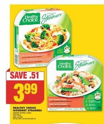 No Frills HEALTHY CHOICE GOURMET STEAMERS offer
