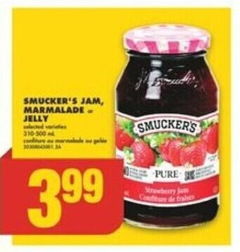 No Frills SMUCKER'S JAM, MARMALADE- JELLY offer