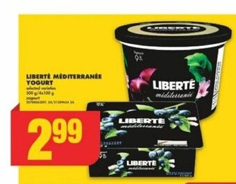 No Frills LIBERTÉ MÉDITERRANÉE YOGURT offer