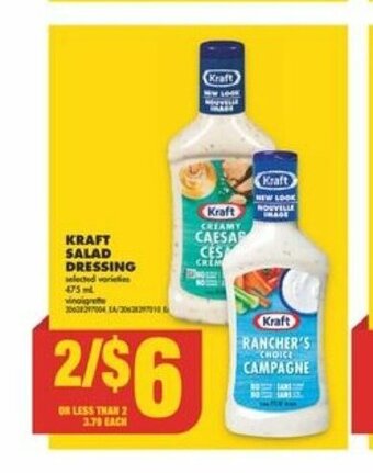No Frills KRAFT SALAD DRESSING 475 ML offer