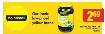 No Frills NO NAME PICKLES 1 L offer