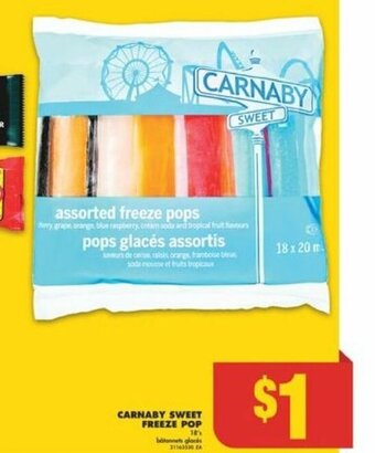 No Frills CARNABY SWEET FREEZE POP offer