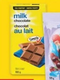 No Frills NO NAME CHOCOLATE TABLET 100 g offer