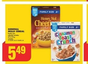 No Frills GENERAL MILLS CEREAL offer