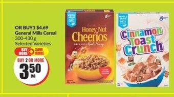 FreshCo General Mills Cereal 300-430 g offer