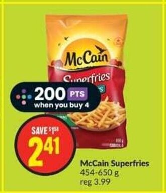 FreshCo McCain Superfries 454-650 g offer