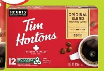 FreshCo Tim Hortons Single Serve K-Cups 10-12 pk offer