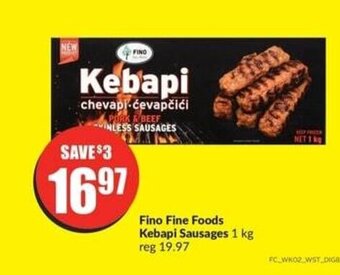 FreshCo Fino Fine Foods Kebapi Sausages 1 kg offer