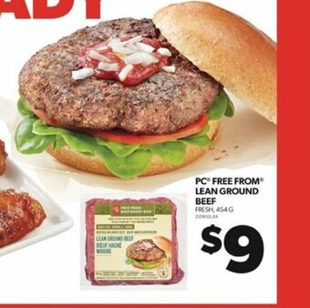 Real Canadian Superstore PC FREE FROM® LEAN GROUND BEEF ,454 G offer