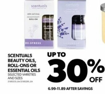 Real Canadian Superstore SCENTUALS BEAUTY OILS, ROLL-ONS OR ESSENTIAL OILS offer