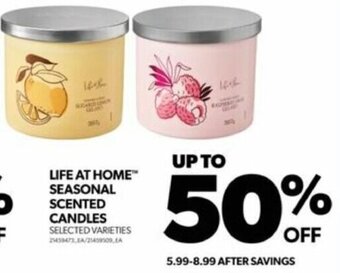 Real Canadian Superstore LIFE AT HOME™ SEASONAL SCENTED CANDLES offer