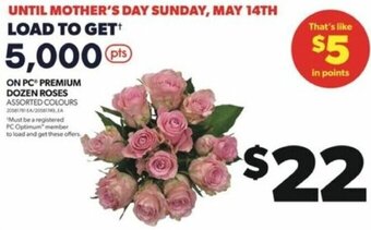 Real Canadian Superstore ON PC PREMIUM DOZEN ROSES offer