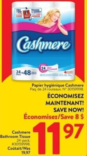 Walmart Cashmere Bathroom Tissue 24-pack. offer