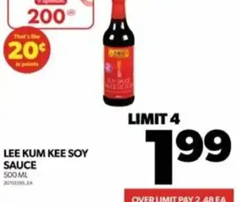 Real Canadian Superstore LEE KUM KEE SOY SAUCE 500 ML offer